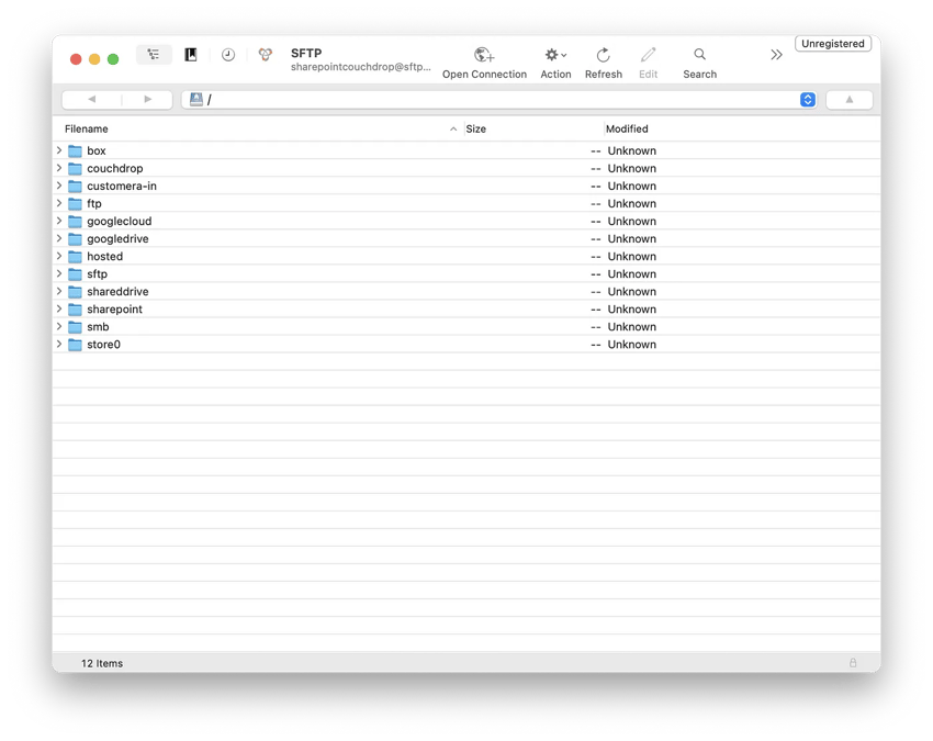 Connecting to Couchdrop from External SFTP-1