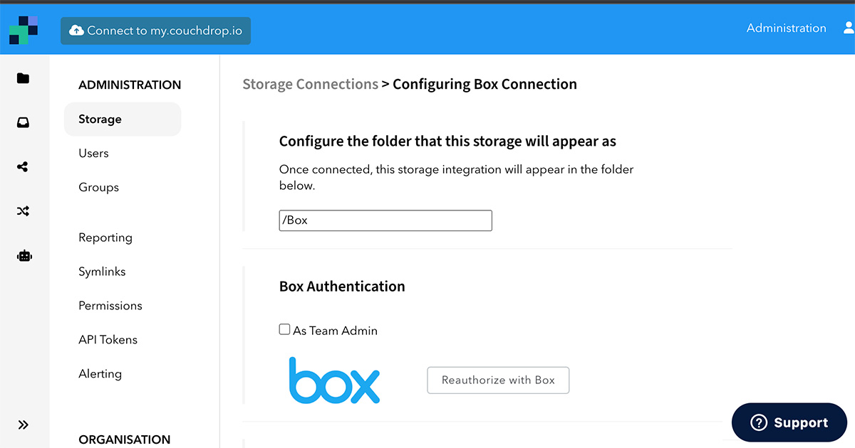 Couchdrop Box Integration for Box SFTP