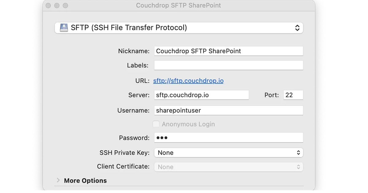 Couchdrop SFTP SharePoint