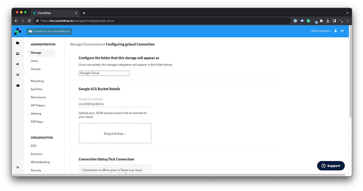 Google Cloud GCS Configuration