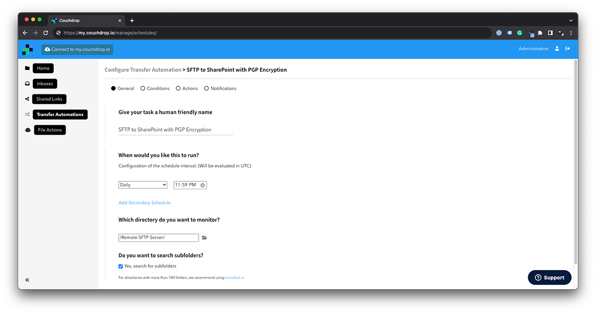 SFTP Automated PGP Encryption