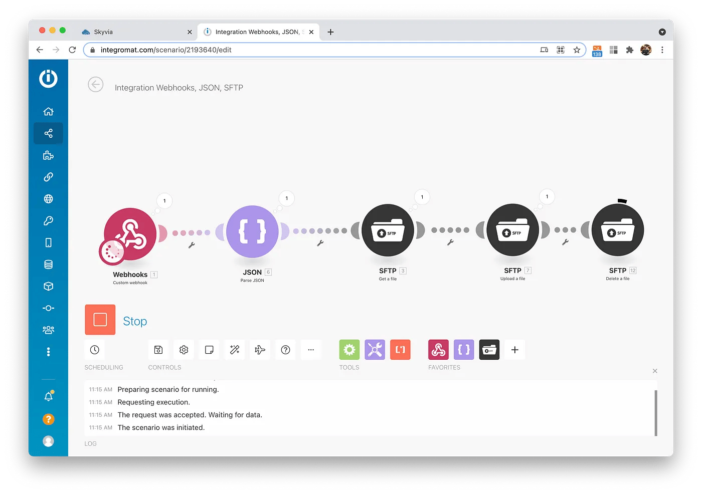 SFTP Automation with Integromat